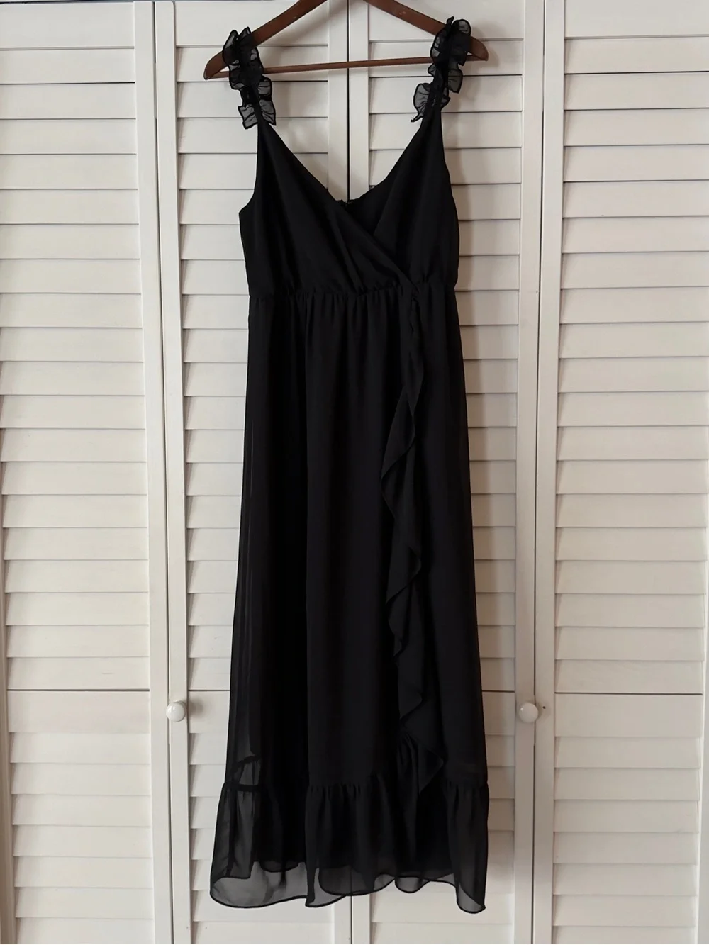 Madewell Petite Ruffle-Strap Wrap Dress - Size 4 - Picture 2 of 9